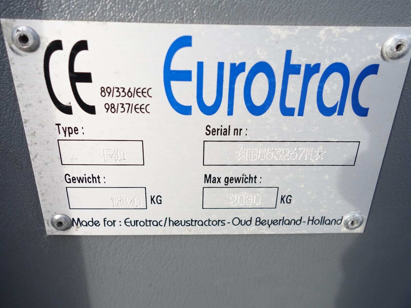 Eurotrac F40 4wd - Afbeelding 9