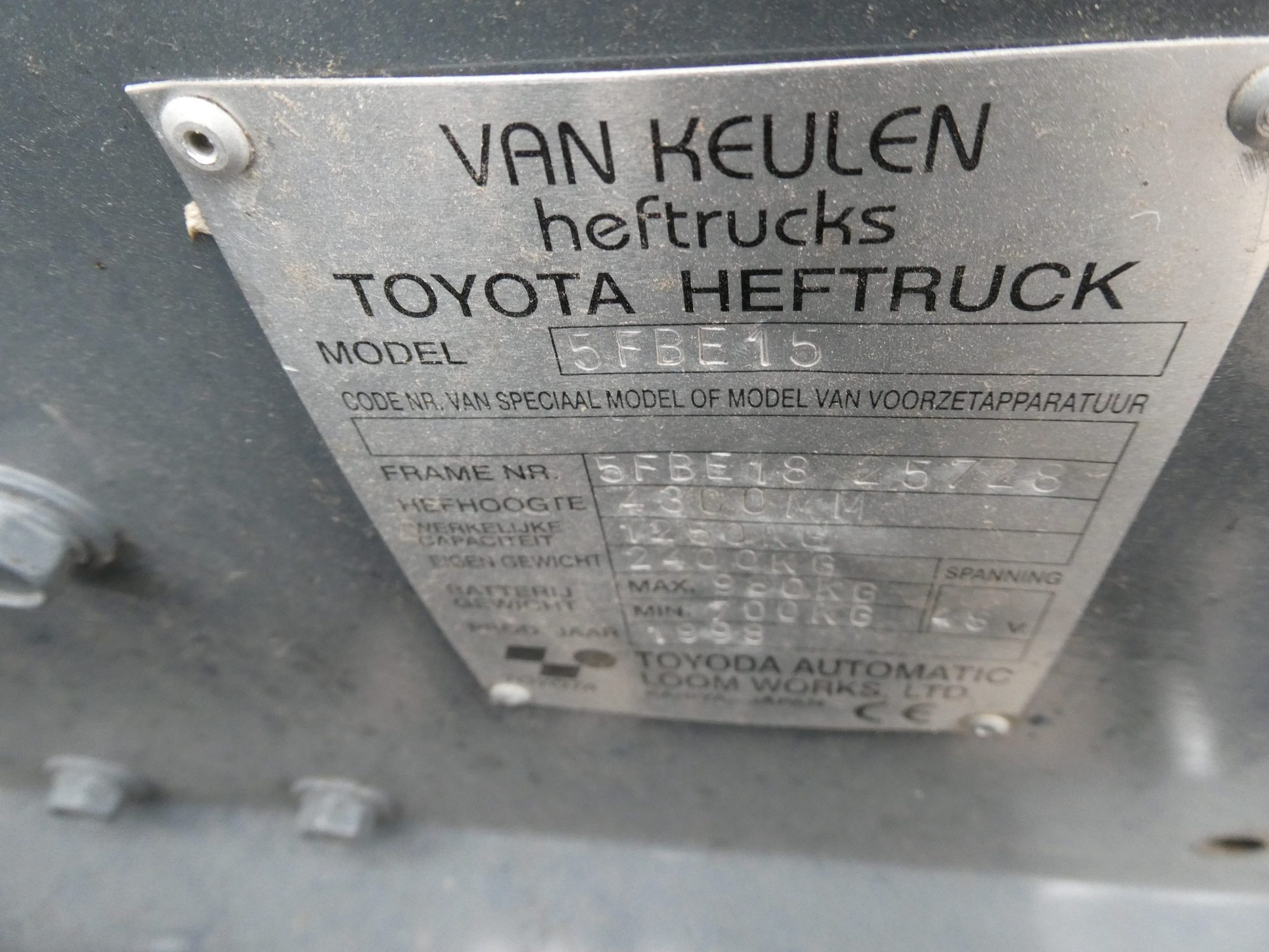 Toyota 5FBE15 - Afbeelding 22